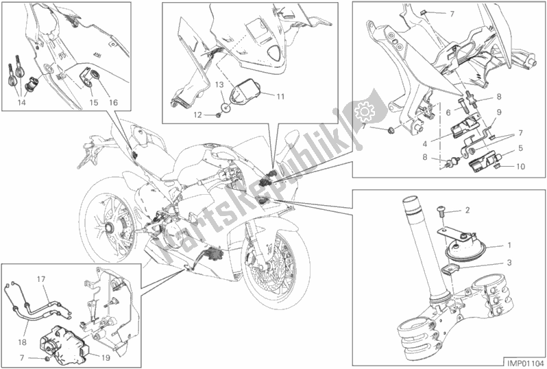 All parts for the 13e - Electrical Devices of the Ducati Superbike Panigale V4 Thailand 1100 2018